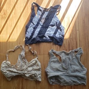 Set of 3 XS Aerie bralettes